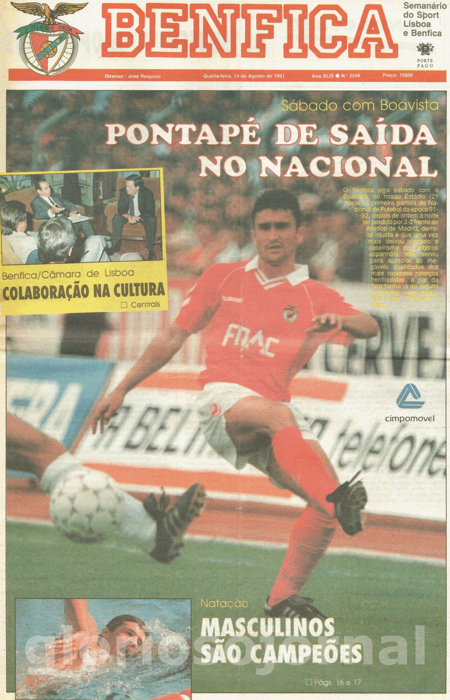 jornal o benfica 2548 1991-08-14